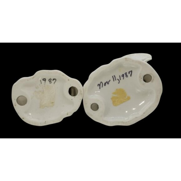 Vtg Ceramic Women Ducks Hand-Painted Farmhouse Decor Collectibles Goose Geese - Picture 8 of 10